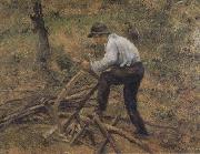 Camille Pissarro Pere Melon Sawing Wood,Pontoise (nn02) china oil painting reproduction